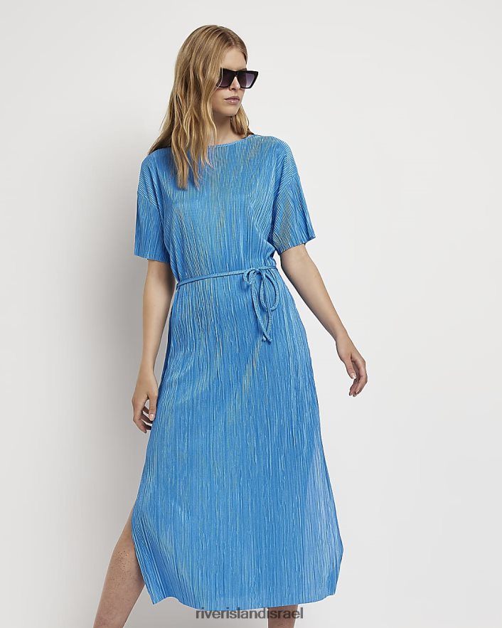 לבוש River Island שמלת מידי של חולצת טריקו כְּחוֹל נשים BDZ4082151