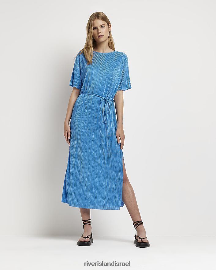 לבוש River Island שמלת מידי של חולצת טריקו כְּחוֹל נשים BDZ4082151