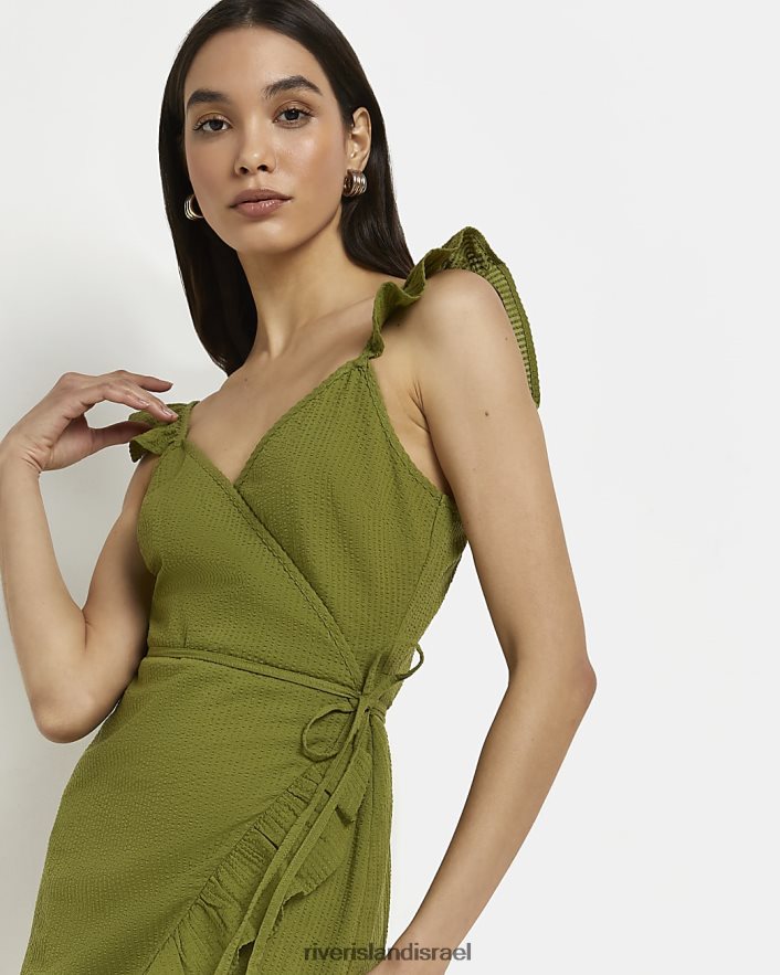 לבוש River Island שמלת מיני מעטפת מצולעת חָקִי נשים BDZ4082199
