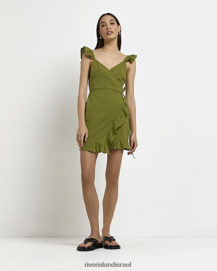 לבוש River Island שמלת מיני מעטפת מצולעת חָקִי נשים BDZ4082199