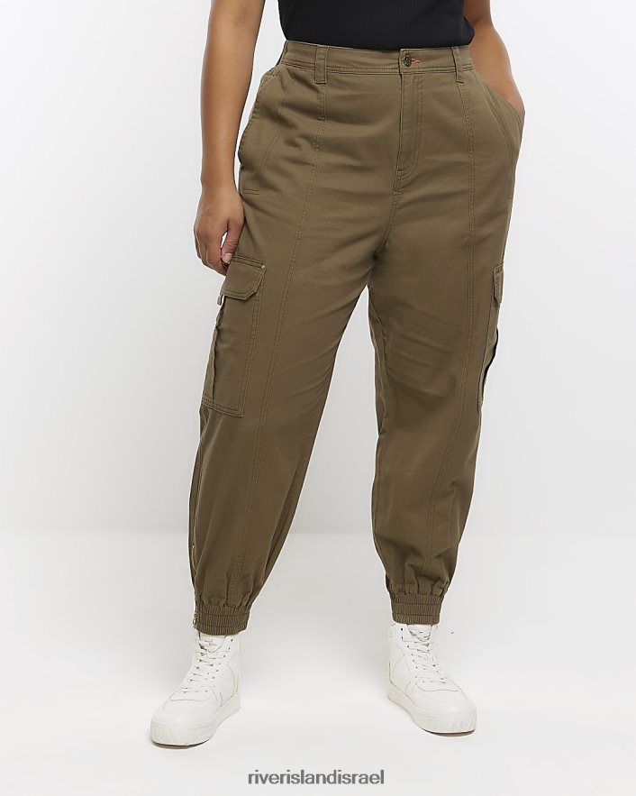 לבוש River Island בתוספת מכנסי מטען עם חפת עם רוכסן חָקִי נשים BDZ4082214