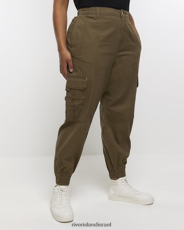 לבוש River Island בתוספת מכנסי מטען עם חפת עם רוכסן חָקִי נשים BDZ4082214