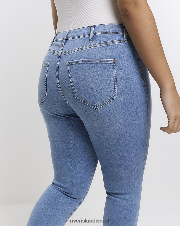 לבוש River Island בתוספת אניג'ינג בגזרה גבוהה כְּחוֹל נשים BDZ4082262