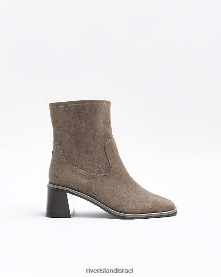 הַנעָלָה River Island מגפונים עם עקב בלוק אפור נשים BDZ408230