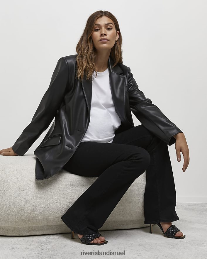 לבוש River Island ג'ינס מתרחב להריון באמצע עלייה שָׁחוֹר נשים BDZ4082306