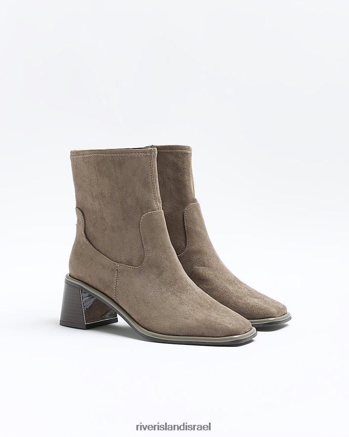 הַנעָלָה River Island מגפונים עם עקב בלוק אפור נשים BDZ408230
