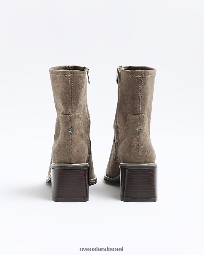 הַנעָלָה River Island מגפונים עם עקב בלוק אפור נשים BDZ408230