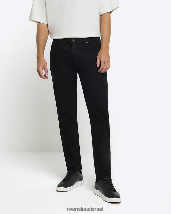 לבוש River Island ג'ינס בגזרה דקיקה שָׁחוֹר גברים BDZ4082320