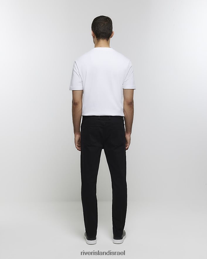 לבוש River Island ג'ינס בגזרה דקיקה שָׁחוֹר גברים BDZ4082321