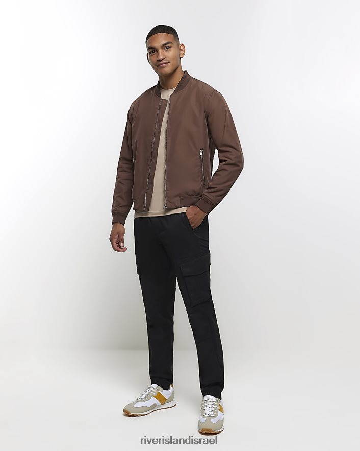 לבוש River Island חולצת טריקו בכושר שריר אֶבֶן גברים BDZ4082337