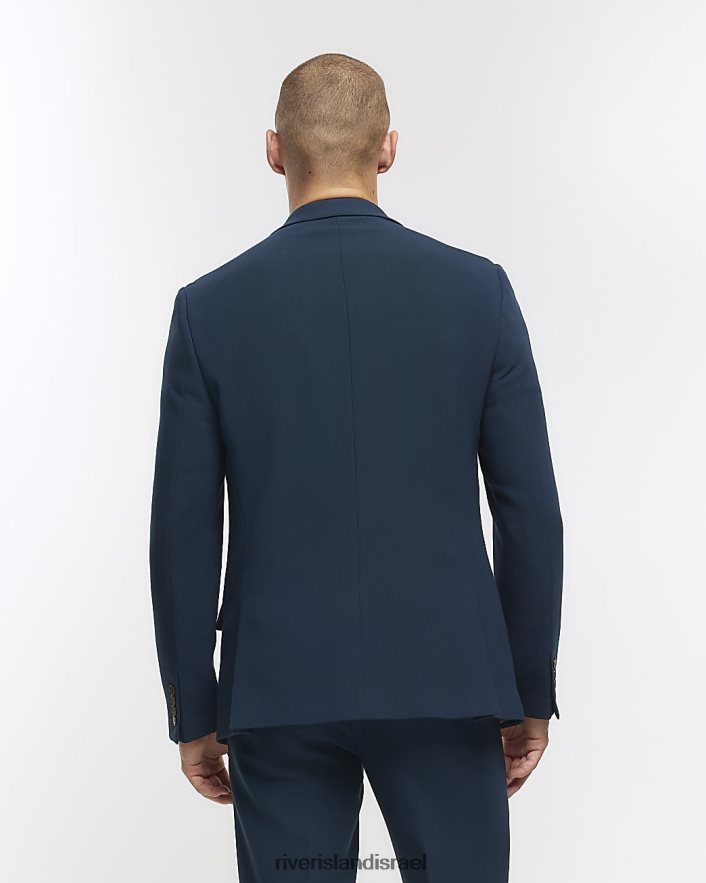 לבוש River Island ז'קט חליפה בגזרה דקיקה כְּחוֹל גברים BDZ4082360