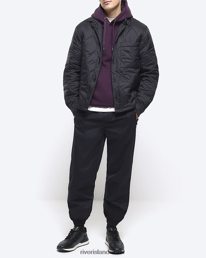 לבוש River Island קפוצ'ון רגיל בכושר רגיל סָגוֹל גברים BDZ4082371