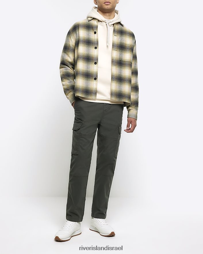 לבוש River Island מכנסי משא בהתאמה רגילה חָקִי גברים BDZ4082398