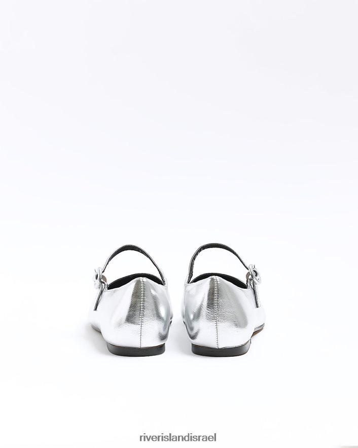 הַנעָלָה River Island נעלי בלט שטוחות כסף נשים BDZ408242