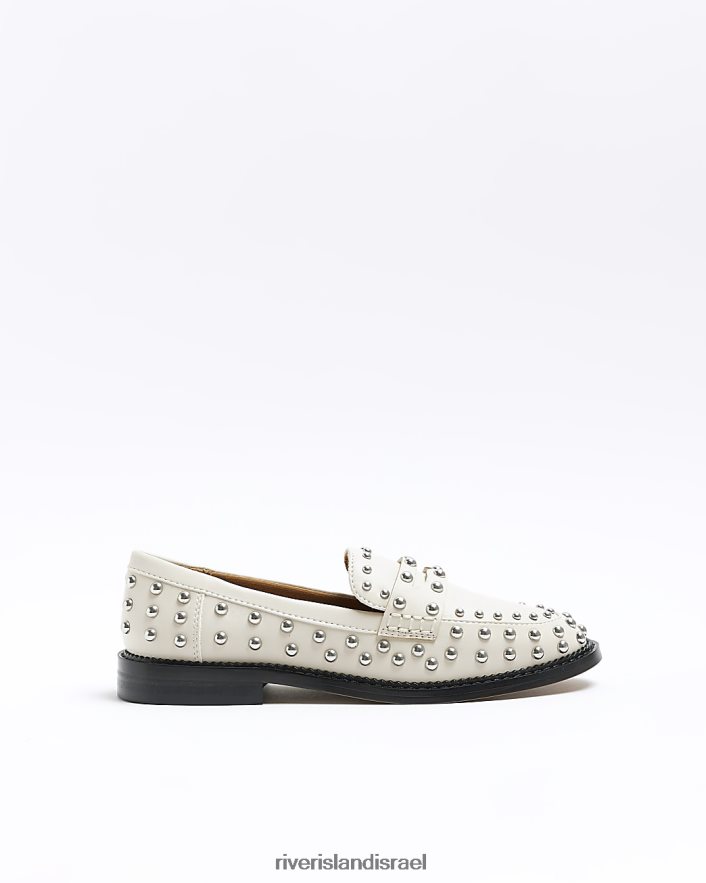 הַנעָלָה River Island נעלי בית משובצות קרם נשים BDZ408244