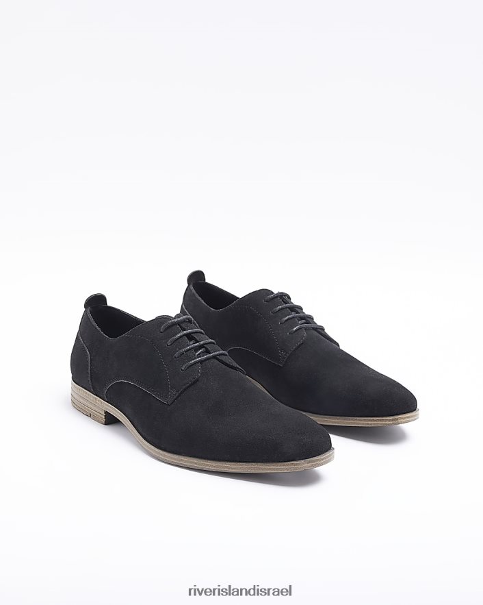 הַנעָלָה River Island נעלי דרבי זמש שָׁחוֹר גברים BDZ4082460