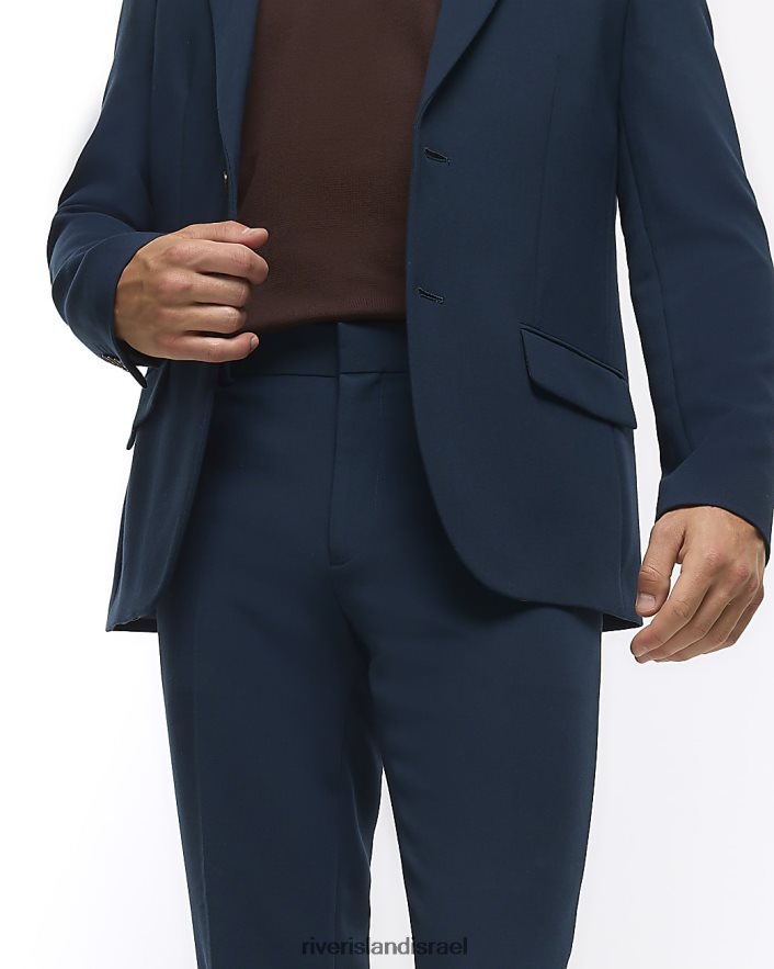 לבוש River Island מכנס חליפה בגזרה דקיקה כְּחוֹל גברים BDZ4082463