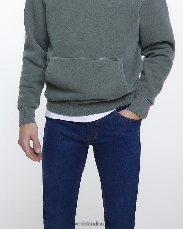 לבוש River Island ג'ינס בגזרת סקיני כחול כהה גברים BDZ4082471