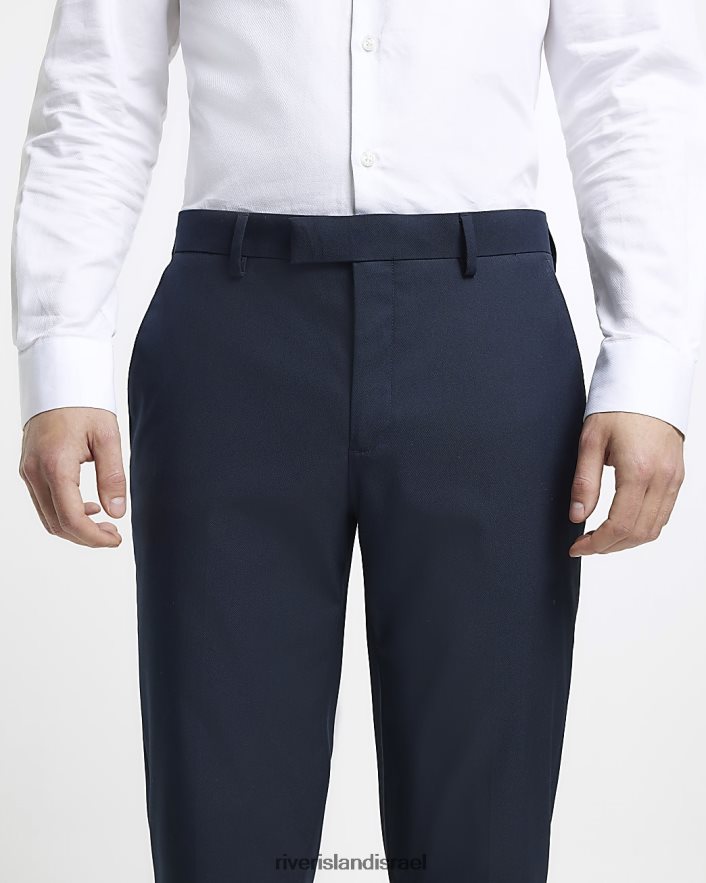 לבוש River Island מכנסיים חליפת אריג בגזרה רזה חיל הים גברים BDZ4082494