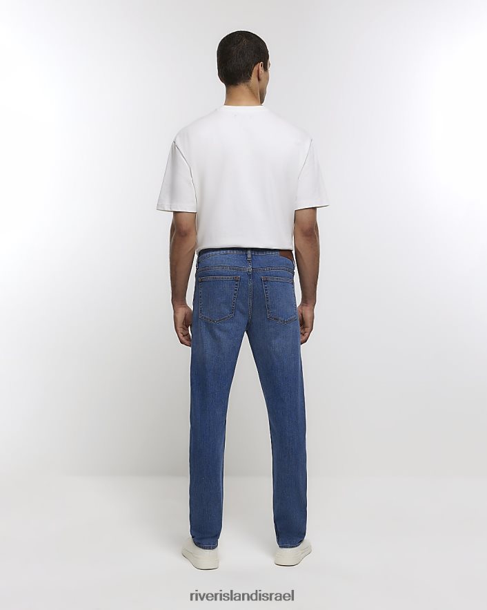 לבוש River Island ג'ינס בגזרה דקיקה כְּחוֹל גברים BDZ4082500