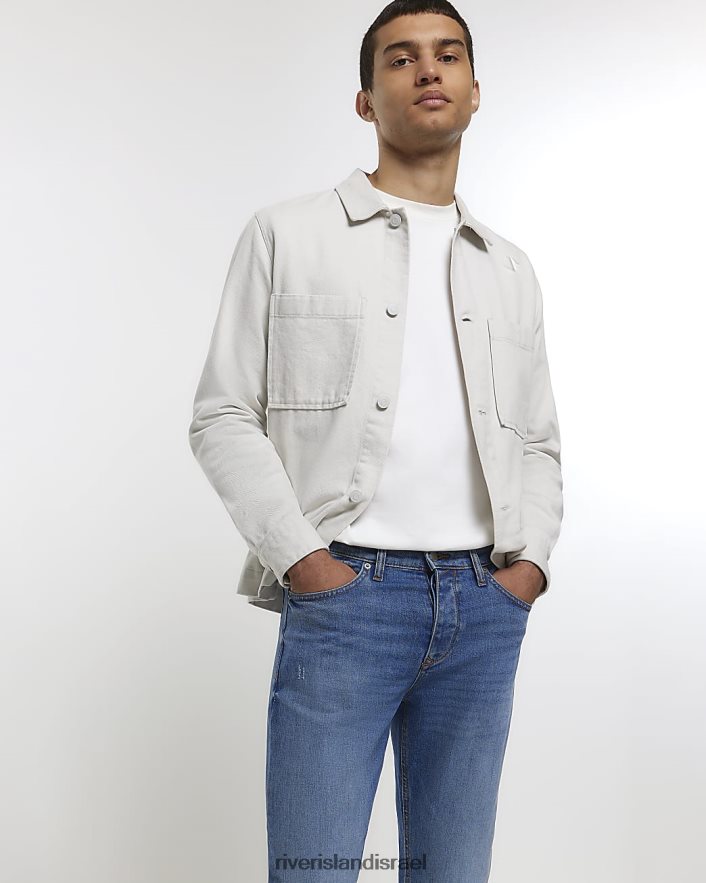 לבוש River Island ג'ינס בגזרה דקיקה כְּחוֹל גברים BDZ4082500