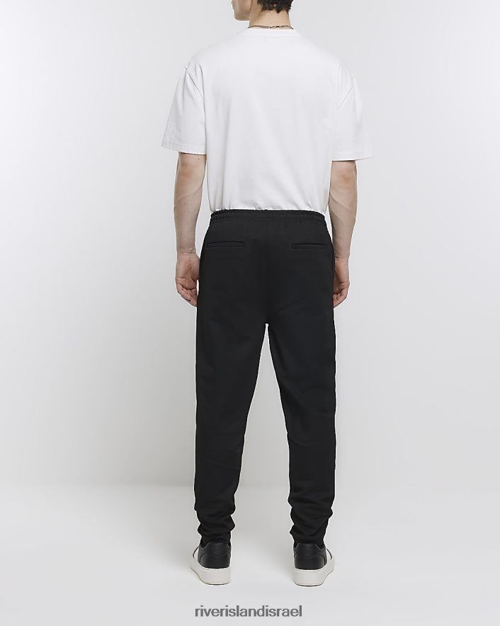 לבוש River Island נעלי ג'רזי בגזרה דקיקה שָׁחוֹר גברים BDZ4082505