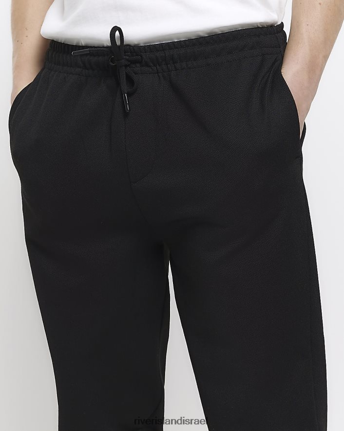 לבוש River Island נעלי ג'רזי בגזרה דקיקה שָׁחוֹר גברים BDZ4082505