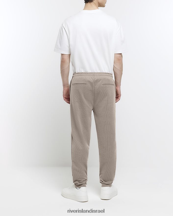 לבוש River Island נעלי ג'רזי בגזרה דקיקה בז' גברים BDZ4082506