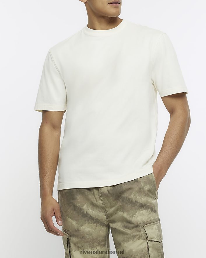 לבוש River Island חולצת טריקו בכושר רגיל אקרו גברים BDZ4082515