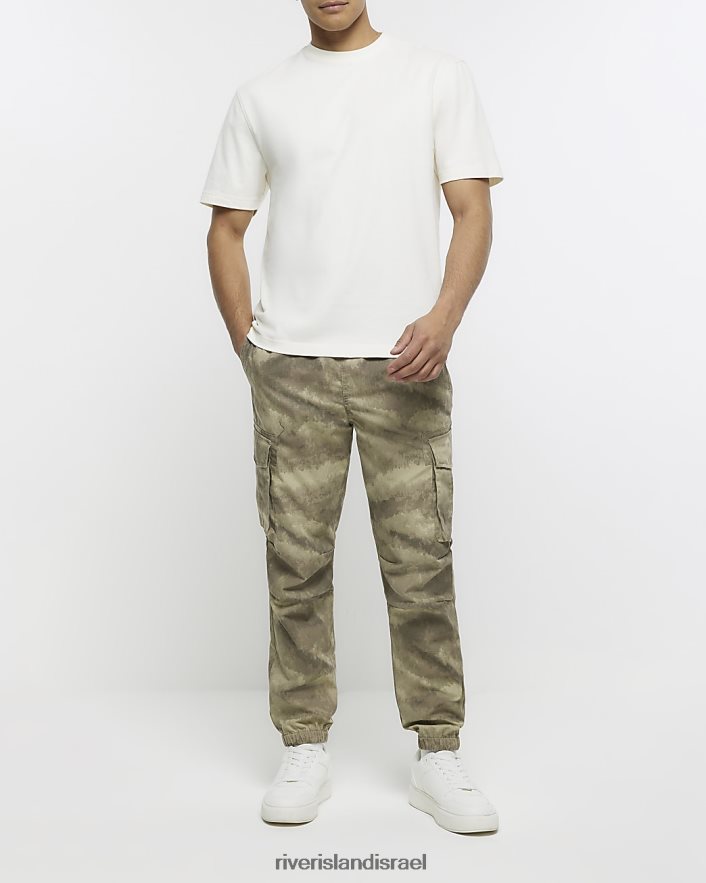 לבוש River Island חולצת טריקו בכושר רגיל אקרו גברים BDZ4082515