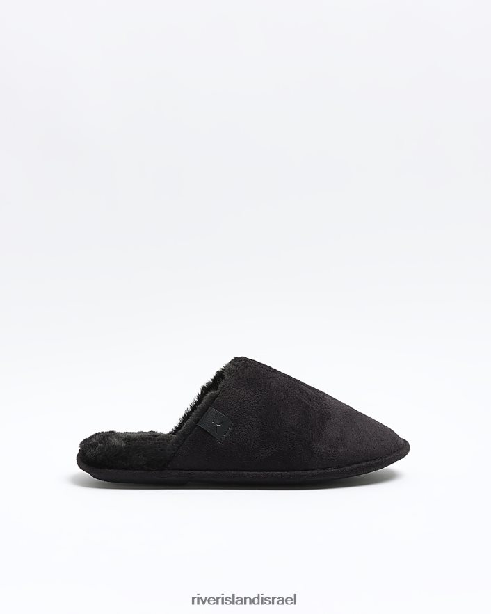 הַנעָלָה River Island נעלי בית זמש שָׁחוֹר גברים BDZ4082527