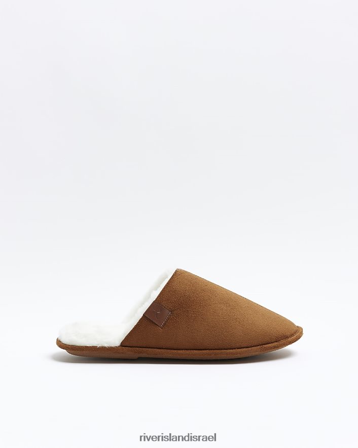 הַנעָלָה River Island נעלי בית זמש חום גברים BDZ4082528