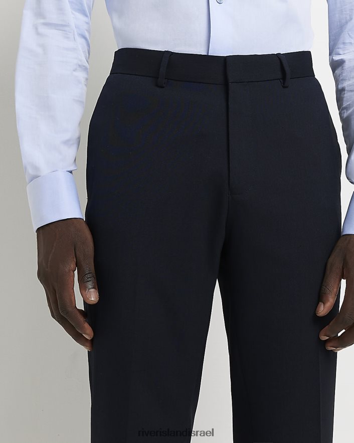 לבוש River Island מכנסיים חכמים בגזרה רזה חיל הים גברים BDZ4082536