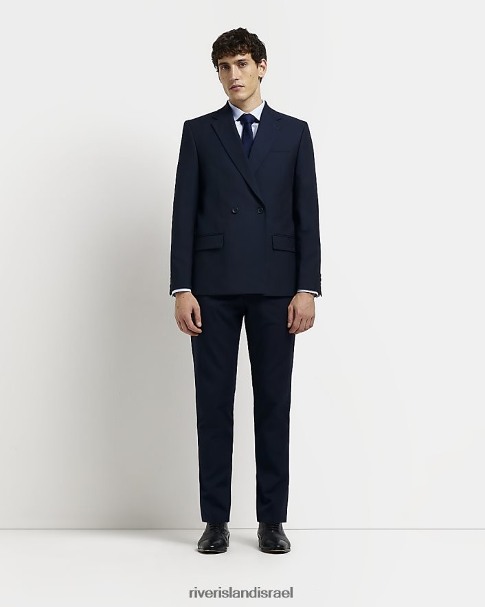 לבוש River Island חולצה חכמה בגזרה דקיקה כחול בהיר גברים BDZ4082546