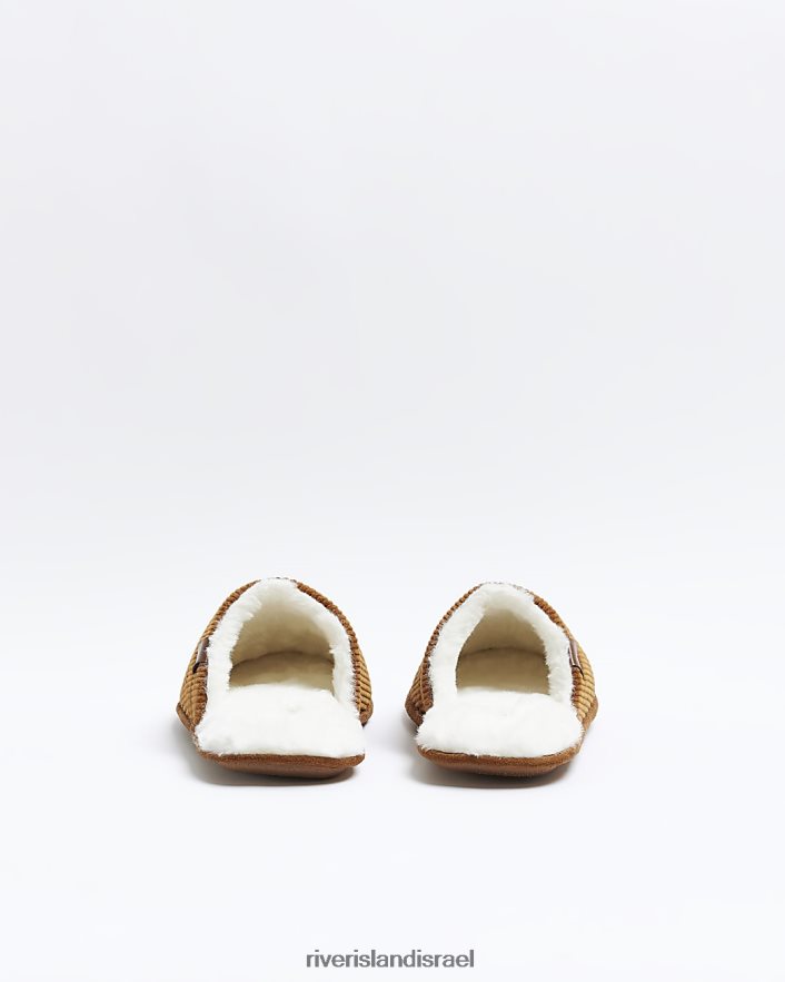 הַנעָלָה River Island כפכפי קורדרוי חום גברים BDZ4082570
