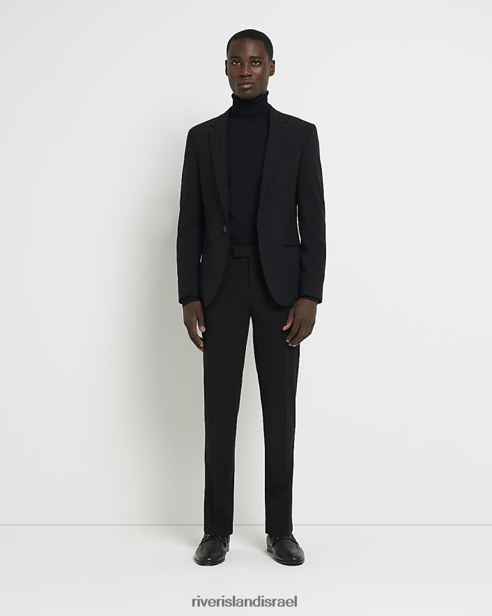 לבוש River Island מכנסי חליפה סופר סקיני שָׁחוֹר גברים BDZ4082574