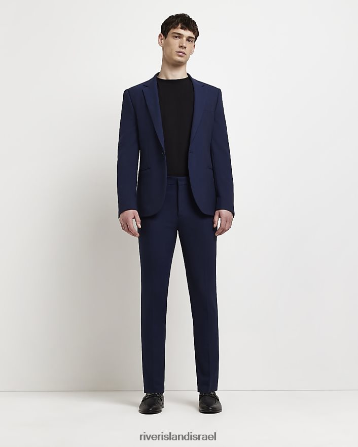 לבוש River Island מכנסי חליפה סופר סקיני חיל הים גברים BDZ4082576