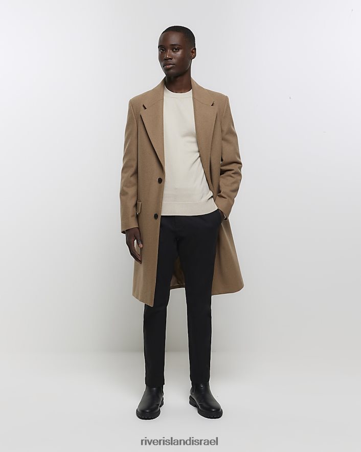 לבוש River Island מגשר קל משקל בכושר דק אֶבֶן גברים BDZ4082593