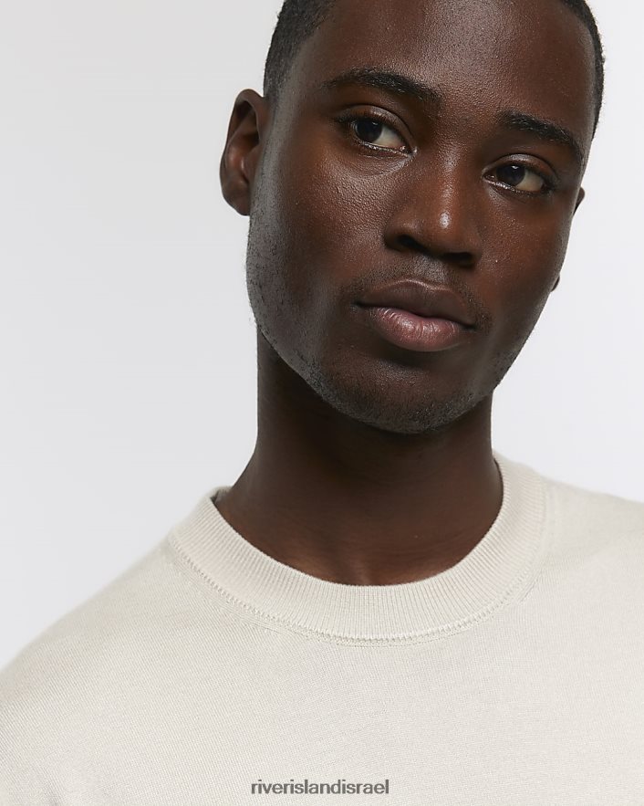 לבוש River Island מגשר קל משקל בכושר דק אֶבֶן גברים BDZ4082593