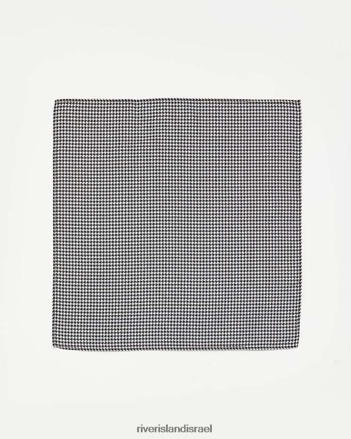 אביזרים River Island סט עניבה וריבוע כיס שָׁחוֹר גברים BDZ4082595