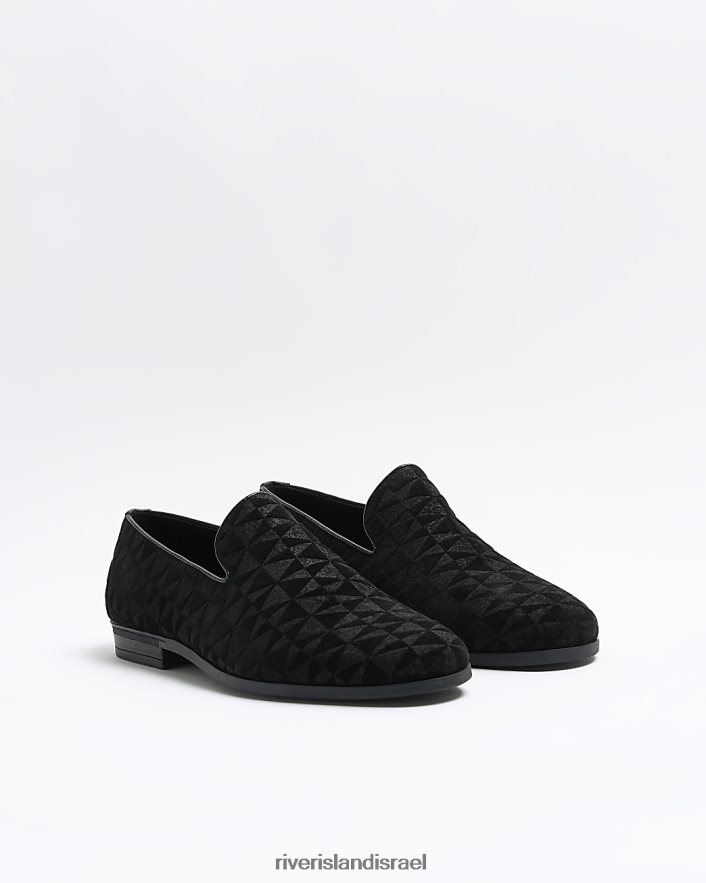 הַנעָלָה River Island מכנסי קטיפה שָׁחוֹר גברים BDZ4082639