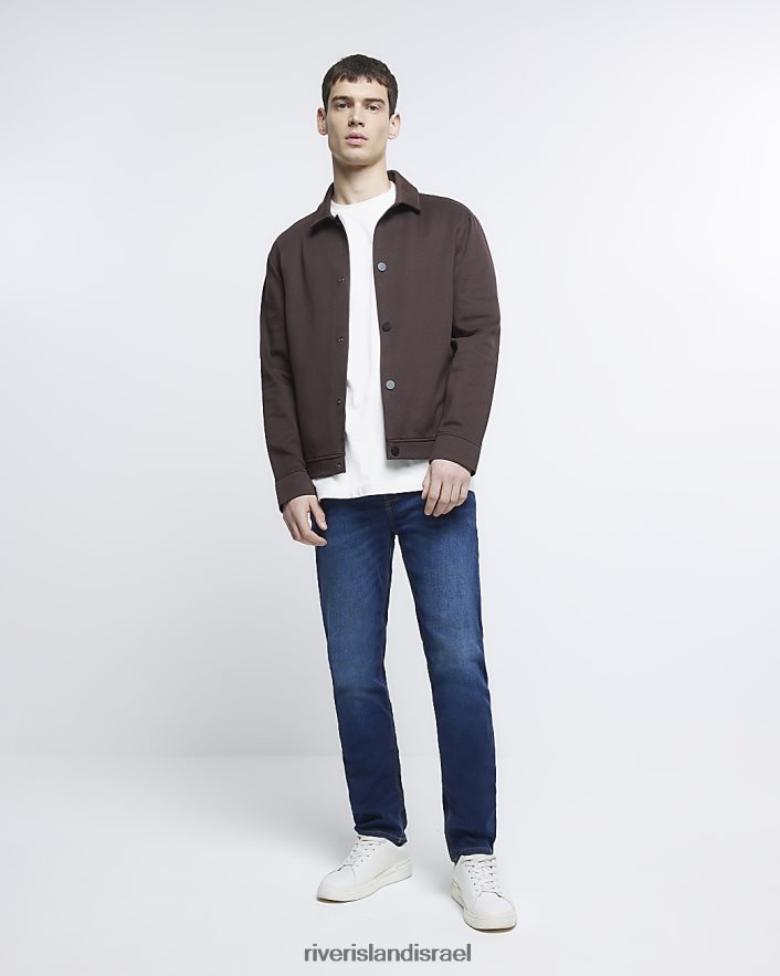 לבוש River Island ג'ינס בגזרה דקיקה כחול כהה גברים BDZ4082642