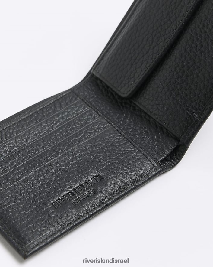 אביזרים River Island ארנק חלוקים מעור שָׁחוֹר גברים BDZ4082649