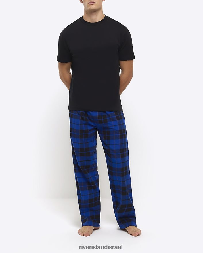 לבוש River Island תחתוני פיג'מה בהתאמה רגילה כְּחוֹל גברים BDZ4082655