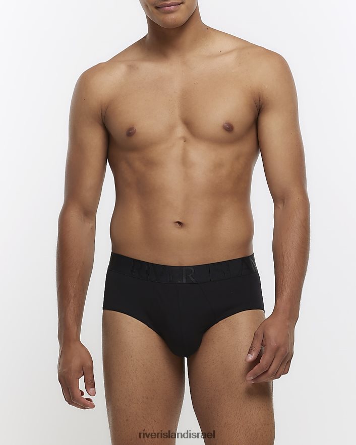 אביזרים River Island חבילת רי קצר בכושר רגיל שָׁחוֹר גברים BDZ4082663