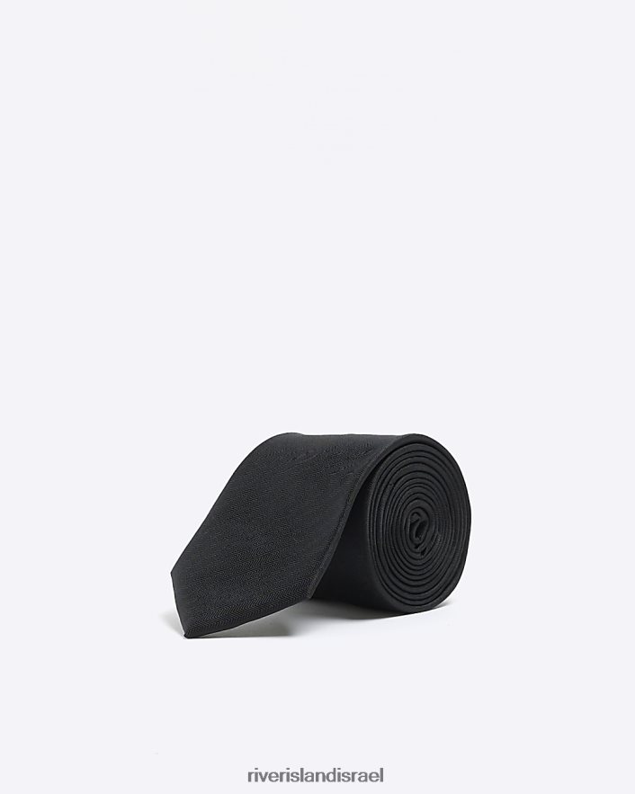 אביזרים River Island עניבה אדרה שָׁחוֹר גברים BDZ4082696