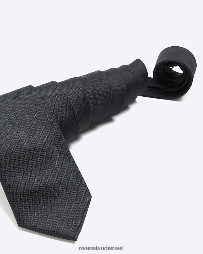 אביזרים River Island עניבה אדרה שָׁחוֹר גברים BDZ4082696