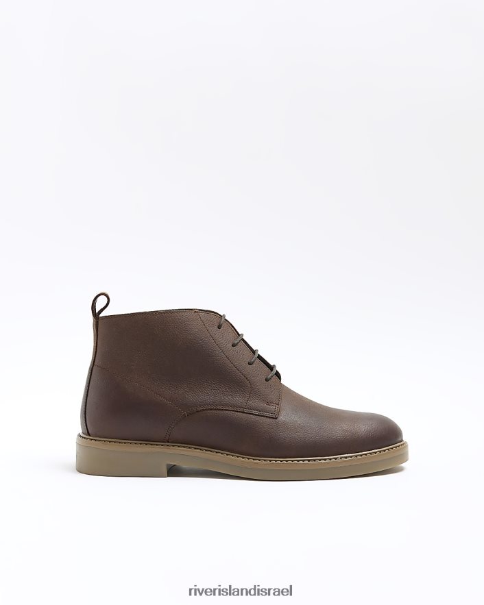 הַנעָלָה River Island מגפי צ'וקה שרוכים חום גברים BDZ4082701