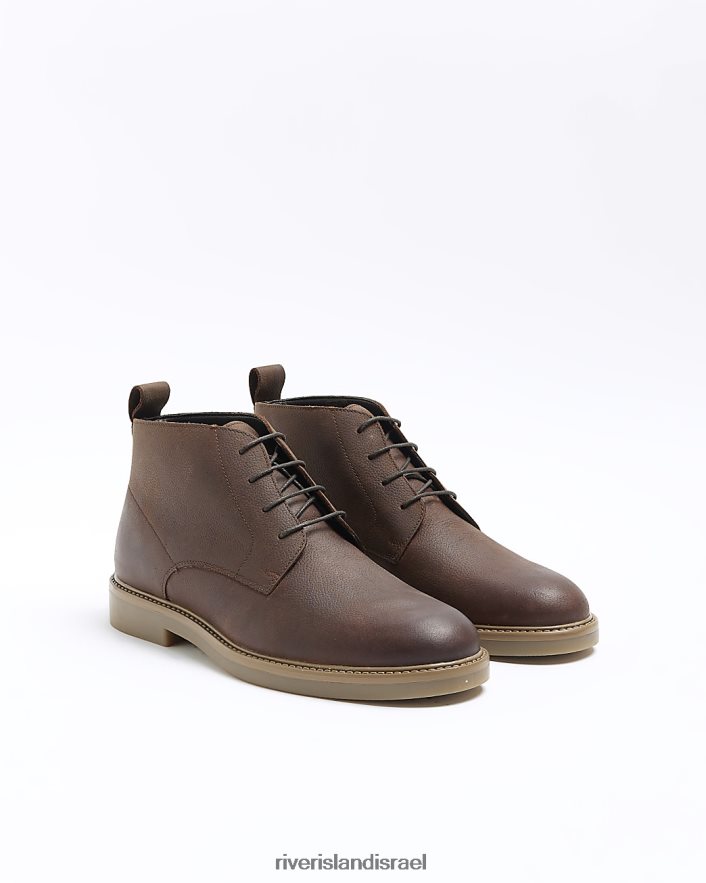 הַנעָלָה River Island מגפי צ'וקה שרוכים חום גברים BDZ4082701