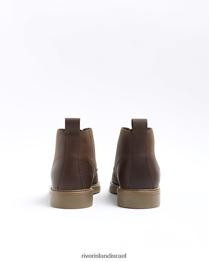 הַנעָלָה River Island מגפי צ'וקה שרוכים חום גברים BDZ4082701